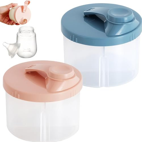2 stycken mjölkpulverdoseringsdispenser mjölkpulver drickspulver mjölkdispenser babymjölk förvaringslåda mellanmålsdispenser