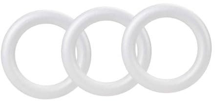 Operitacx 3stücke Teiliges Runder Schaumstoffringe Für DIY-projekte -Wreaths Für Hochzeiten Und Arrangements Vielseitige Dekorationselemente Weiß