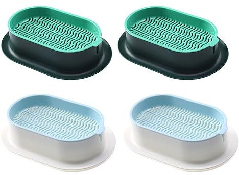 Qerwsdty 4Pcs Grass Planter Catnip Wheatgrass Seed Sprout Tray Hydroponic Grass Growing Kit Nursery Plant Planting Box 18.9x12.3x4.5cm