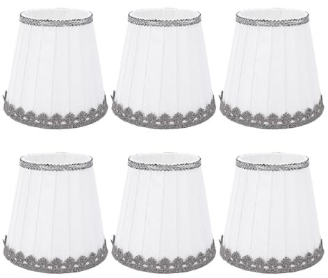 6 -pcs -Falten -Stofflampenschirm, Weiche Beleuchtung für Tischlampenbodenlicht, Universelle Dekorative Leuchtenzubehör Accessoires