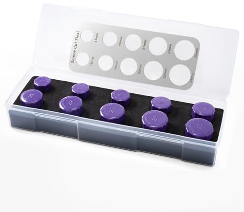 FOSHIO Sensor Cutter Kit 16-25mm, Lackschutzfolien Cutter Werkzeug, Precision PDC Sensor Cutter, Präzises Auto Radar Loch Cutter Hilfe für Fahrzeug Parksensoren Vinyl Wrap Werkzeugsatz