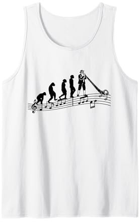 Alphornspieler, Alpenhorn, Musik Noten, Almhorn, Alphorn Tank Top