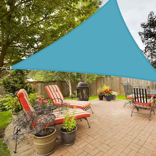 SRHIMEOS Tende a Vela Parasole Protezione Solare 90% UV 6x6x6m, Vela Ombreggiante Triangolare Impermeabile, Telo Resistente in Tessuto Oxford per Giardino, Terrazza, Patio
