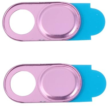 CONGARTENO Cache Webcam en Alliage D'aluminium Doré 2pcs Facile à Poser Retirer pour Ordinateur Portable Tablette Protection Caméra Extérieure Élégante