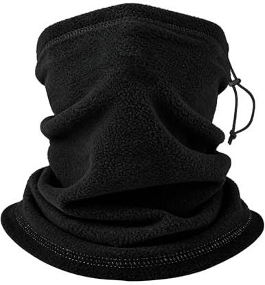 MRUN BONE Winter Fleece-Schlauchschal (Loop) – zusammenziehbar, winddicht wärmend, multifunktionaler Neckwarmer für Herren & Damen. Geeignet für Skifahren, Radfahren, Bergsteigen, Motorradfahren.