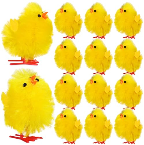 Toyvian 36 Pcs Mini Easter Chicks – 1. 7 Yellow Plush Chicken Figurines, Cute Fuzzy Chick Decorations for Easter Egg Hunt, Baskets Stuffers, Diy Crafts, Party Favors & Home Decor