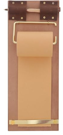 FONDOTIN Vintage Notizblockhalter für Wand mit Papierspenderrolle und Holzstift Kleine Rustikale Memotafel Wandmontierter Notizzettelhalter für Büro und Küche
