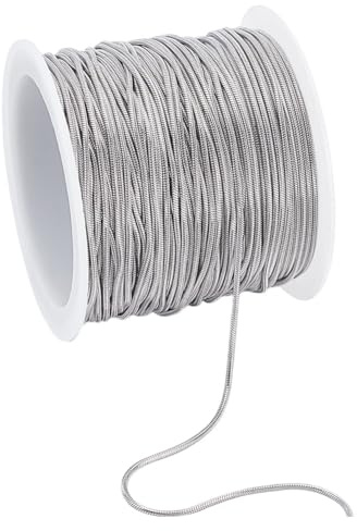 NBEADS 10 m ormkedjor, 1 mm rostfritt stål halsband, kedjor, smyckestillverkning, kedjor med spole för halsband, armband, smyckestillverkning, gör-det-själv hantverk