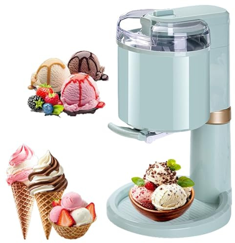 Macchina per Gelato 1L Domestica Automatica per Fare Sorbetto Alla Frutta Gelato Morbido e Yogurt per Casa, Bar, Caffè