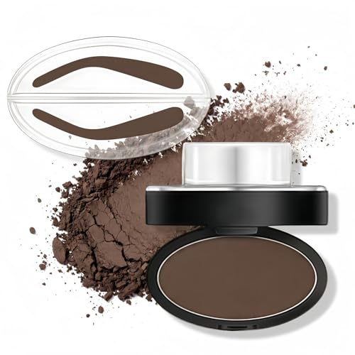 Waterproof Eyebrow Stamp,Eyebrow Powder & Brow Tint,Long-Lasting Eyebrow Kit,Easy-to-Use Brow Stamp for Quick Shaping & Definition, Multi-Functional Eyebrow Tint & Brow Powder Kit(Dark Brown)