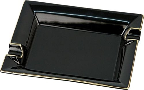 Porzellan Ascher schwarz-Goldrand