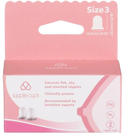 Supple Cups Für flache, schüchterne und umgekehrte Brustwarzen (Größe 3)