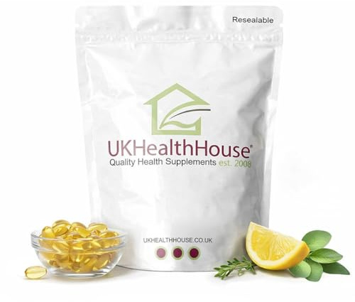 UKHealthHouse Triple Omega 3 6 9 Capsules 1000mg | Fish Oil, Flaxseed Oil & Sunflower Seed Oil with Vitamin E | Alpha-Linolenic, Linoleic & Oleic Acid | 120 Softgels