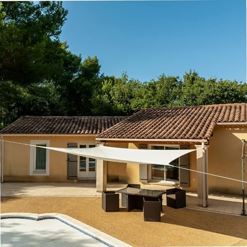 WERKA PRO Sonnensegel Creme 5 x 5 m