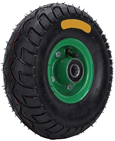 Schubkarrenrad, Schubkarrenrad Vollgummi mit Achse Schubkarrenreifen mit 6204-2RS Kugellager Gummi Aufblasbares Werkzeugwagenrad Werkzeugwagen für 20mm Bohrung