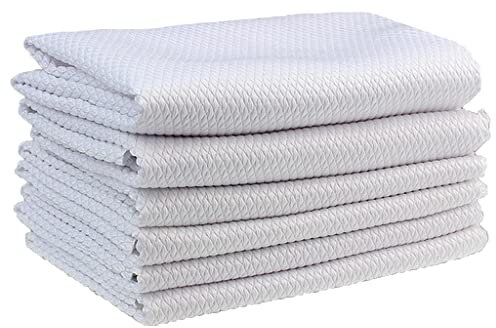Cleaning Cloth Pack Of 10 White Fish Scale Cleaning Cloths, Suitable For Home Kitchen/hotel/office, Strong Water Absorption Without Hair Loss 25x25cm (Color : 10pcs, Size : 25x25cm)