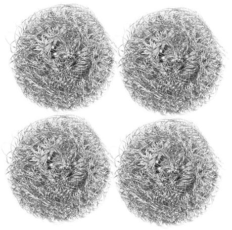 GOOHOCHY 4pcs Heavy Duty Kitchen Brushes for Dishes Stainless Steel Spiral Scrubbers Dish Sponges for Cleaning