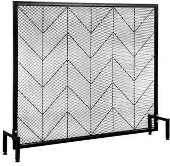 WAOCEO Feuerschirm Nordische Haushaltskamin-Trennwand aus Eisen und Metall mit Feuer- und verbrühungssicherem Kaminzaun aus Mesh Funkenschutz (Color : B)