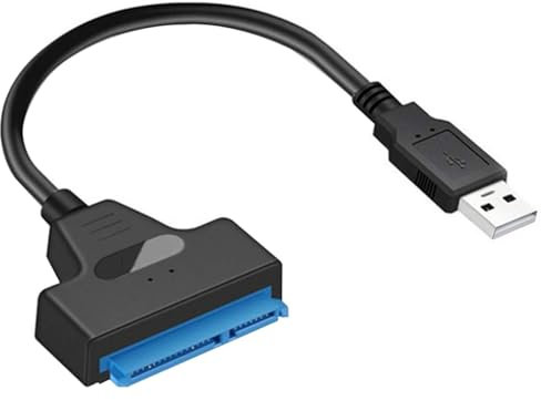 Yililay Cavo da sata su USB da 9,06 Pollici 6 Gbps 22 Pin USB 2,0 per 2,5 Pollici Drive HDD SSD Esterno Adattatore USB con Adattatore USB LED a SATA per Il Desktop per Laptop, Disco Rigido USB