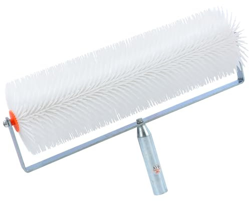 TOPWAY Spiked Screeding Compound Roller 500mm x 50mm Extra Large Spikes Floor Preparation Latex Self Levelling Screed Roller