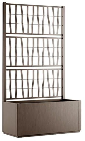 NG NICCOLAI FIORIERA RETTANGOLARE CON SPALLIERA 80X36X140(H) CM VARI COLORI 100% RICICLATA E RICLABILE MADE IN ITALY (TORTORA)