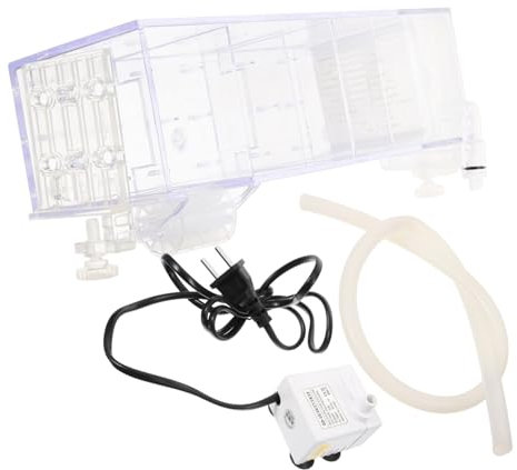 BESPORTBLE 1juego Acuario De Acrílico con Filtro Externo Silencioso y Bomba De Agua Caja De Filtración para Peceras y Oficina Diseño Práctico y Resistente Deformaciones