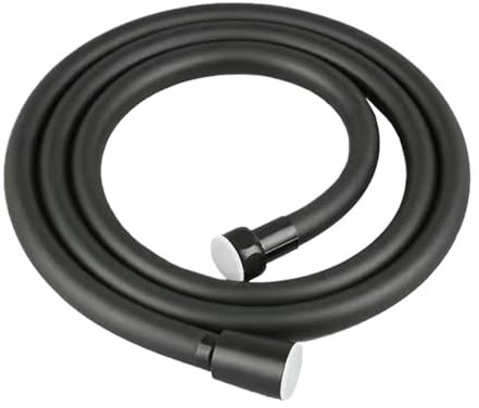 AQXYUULL Hand Held Shower Nozzle Hose Explosion-proof Replacement Faucet Hose High-pressure Flexible Spray Water Pipe Bathroom(PVC Black-3m)