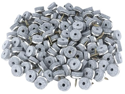 110 stycken gråa filttassar, skruvar, 22 mm rund stolsglidare, filtglidare spik, 50 mm tjocka golvskydd för möbler stolar, laminat,parkettplattor