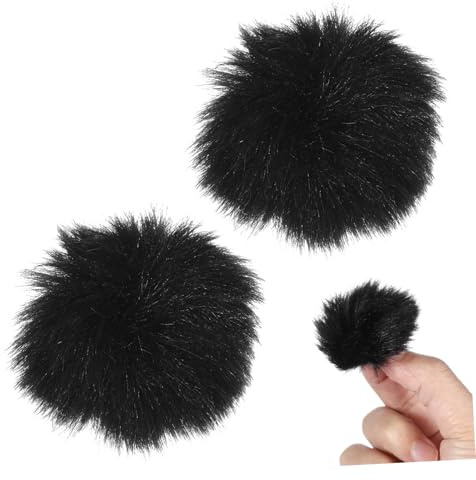 SUPVOX 2 Piezas Protectores de Micrófono Antiviento Paravientos Peludos Filtro Antipop para Micrófono de Bola Prueba de Viento Cubiertas para Protección Viento para Grabación de Voz