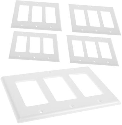 DIYEAH Cubierta del panel del interruptor de salida protector de la cubierta del interruptor de luz placa de pared triple placas de interruptor de luz el plastico