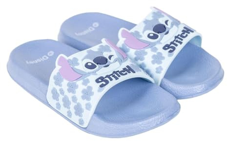 Disney Lilo und Stitch - Ciabatte da bagno per ragazze, blu chiaro, infradito, Blu, 32/33 EU
