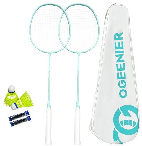 OGEENIER Raquette Badminton Adulte,Raquette Badminton pour 2 Personnes