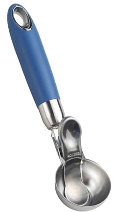 Ice Cream Scoop | 20cm Stainless Steel Cookie Scoop | Pop Top Cookie Tool | Anti-Slip Dessert Spoon with Easy Release, Ideal for Fruit Carving, Dough, Meatballs, Baking Or Summer Treat Prep