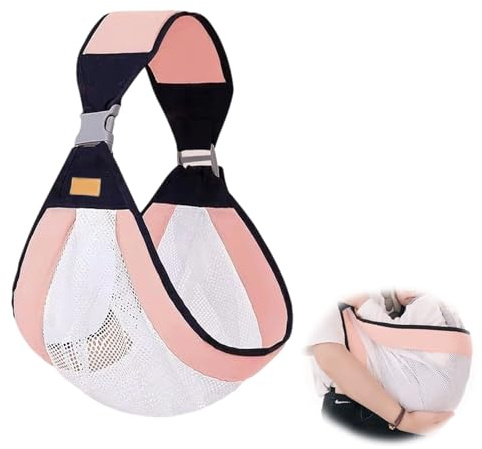 Koala Tragetuch Baby Neugeboren, Hüfttrage Baby, Babytrage, Ergonomisch Hüfttrage, Baby Carrier Seitlich, Verstellbare Tragetuch Baby, Babytrage Neugeborene ab Geburt(Rosa)