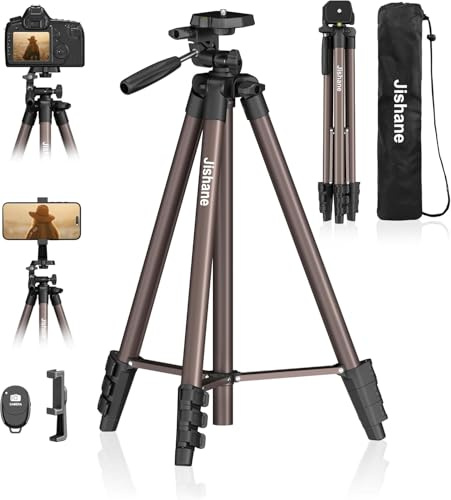 71Ultra Lightweight Tripod for Smartphone,Aluminum Camera Tripod with Wireless Remote, Phone Holder & Carry Bag,Portable Travel Stand for phones iPhone Sumsung Canon Nikon, (Rose gold)