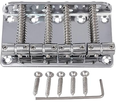 YUOIUX Ponte per basso elettrico a 4 corde, 4 corde vintage per basso elettrico a 4 corde, 2 colori a scelta