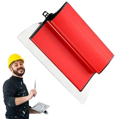Raschietto Per Drywall - Spatola In Acciaio Inox Con Design Comodo E Lama Sostituibile, Strumenti Di Finitura Liscia Da 0.5mm Per Intonaco - Per Grandi Superfici Lavoro Su Intonaco Vernice E Proy