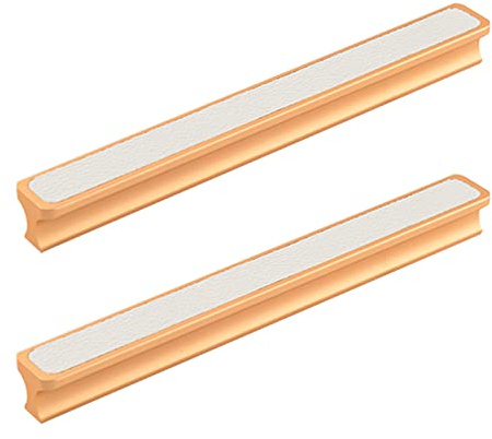 GBASDXU Ledergriffe, Leder-Möbelgriff, 2 Stück, Aluminium-Schrank, Schranktürgriff, weiße Schrankknöpfe, Hardware(Length 80mm)