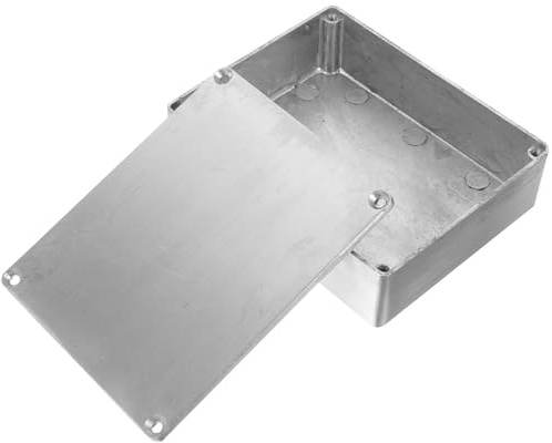 Didiseaon Aluminium Effektpedal Gehäuse für Gitarrenpedale mit Langlebiger Druckgusskonstruktion Stilvolles Silbernes Design für Zuhause und Live Auftritte