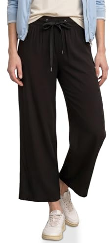 Street One Pantalones de Pierna Ancha, Color Negro, 38