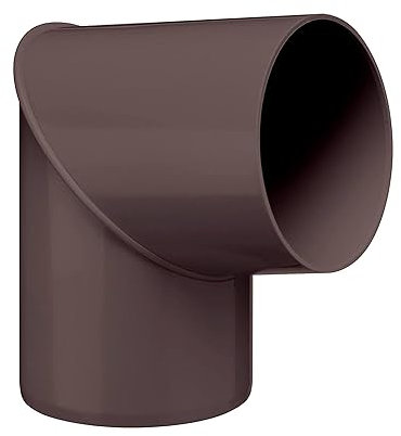 INEFA Curva del tubo, angolo per downpipe, 80 gradi Casetta da giardino in plastica, connettore, grondaia-accessori 75mm marrone scuro