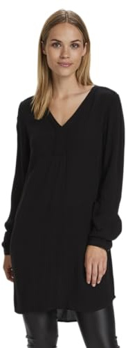 KAFFE Tunika Amber Damen Tunika Amber Langarm V Ausschnitt Shirt Casual Basic Black deep 46