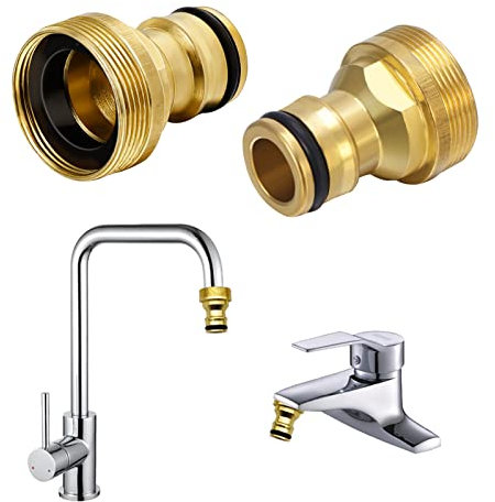 umorismo 2 Stück Universal-Wasserhahnanschluss für Mischbatterie,Schlauchadapter Wasserhahn Adapter Schlauchkupplung Schnellkupplung Gartenschlauch Wasserhahn Adapters Anschluss