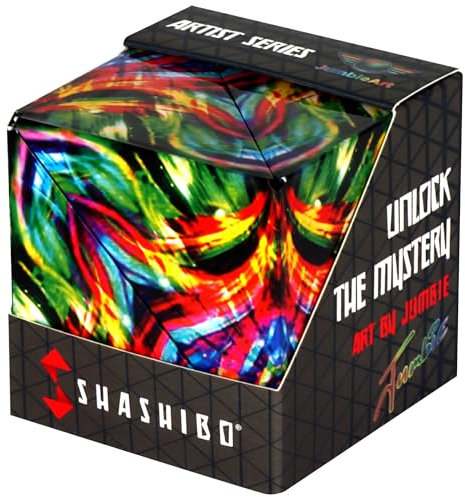Shashibo Shape Shifting Box - Award-Winning STEM Fidget Toy with Strong Magnets - Fidget Cube Transforms Into 100+ Shapes, Christmas Stocking Stuffers Gift for Kids, Teens, and Adults (Cosmic Surfer)