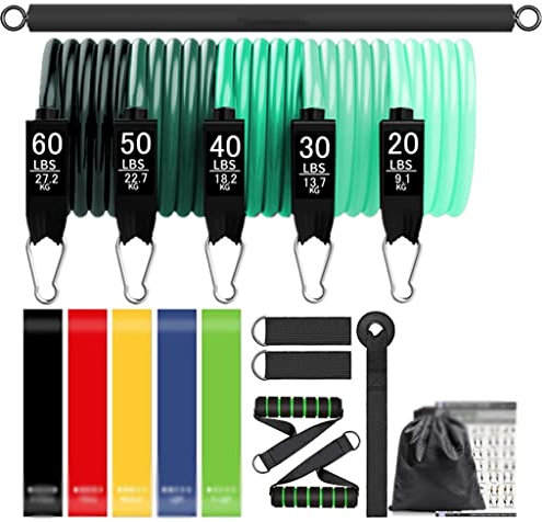 Widerstandsbänder Set Extender Yoga Pilates Training Fitness Equipment for Home Latex Elastic Band Fitness (Color : A, Size : One Size)