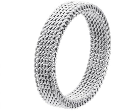 Heideman Ring Timon Herren - aus hochwertigem Edelstahl - silber gold schwarz farbend poliert - Herrenring für Männer - Finggerring Mesh