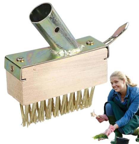 Herramienta de eliminación de musgo para adoquines, cepillo de alambre para quitar musgo de entrada, herramienta manual de deshierbe de grietas, removedor de lechada, herramienta multifuncional de