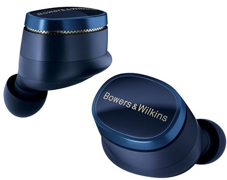 Bowers & Wilkins Pi8 kabellose True Wireless Kopfhörer mit Aktiver Geräuschunterdrückung, Bluetooth, AptX, Ladecase mit Wireless-Audioübertragung – Mitternachtsblau