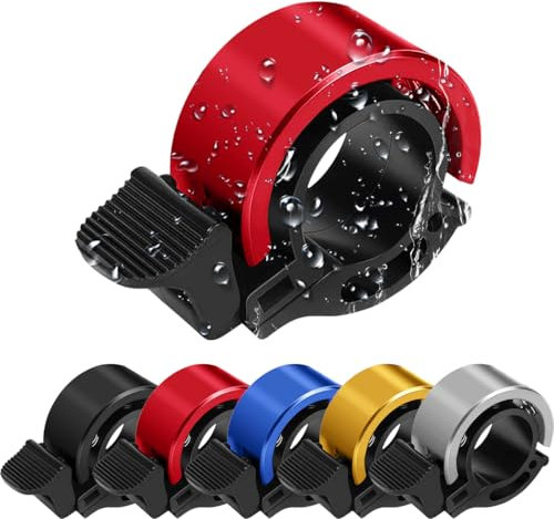 Ruayia Campanello per bicicletta, campanello per mountain bike, mini campanello per bicicletta, per mountain bike, mountain bike, bici da corsa - rosso