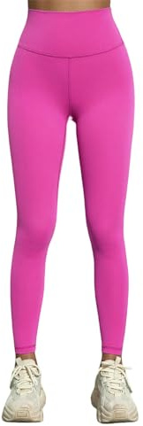 YMKJZLBD Yoga Pants Women Sport Pant Plus Size High Gym Training Back Built-in Pocket-rhododendron Powder-xxl